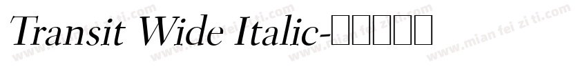 Transit Wide Italic字体转换